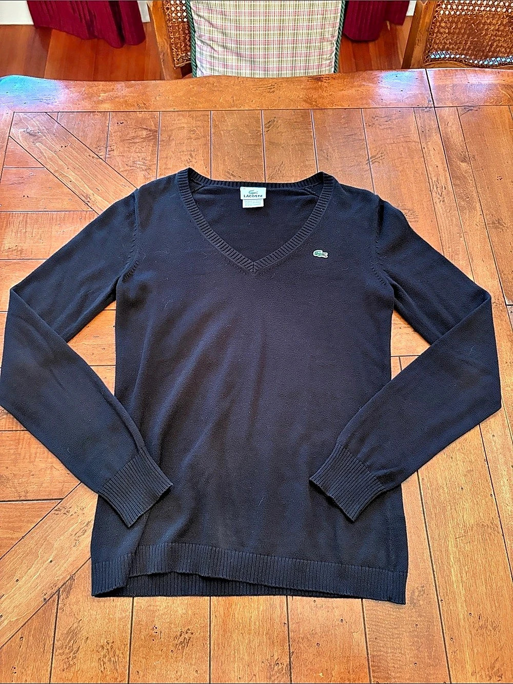 Lacoste Men's Cotton V-Neck Sweater Size 38
